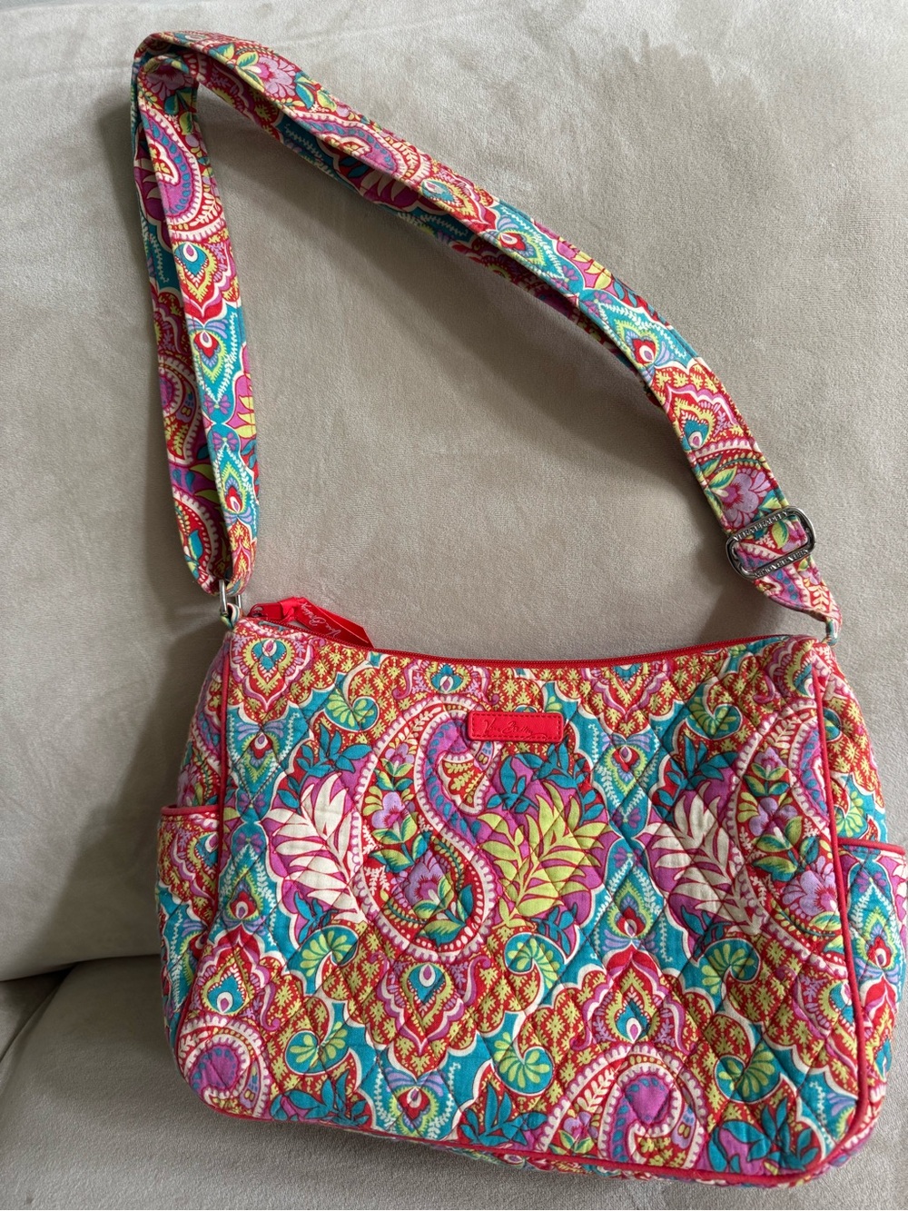 Vera Bradley Cross Body zip Top Purse/Shoulder great Fall colors